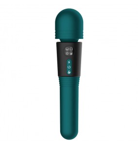 Harley - Dual-Headed AV LCD Screen Heating AV Vibrator Wand (Chargeable - Green)